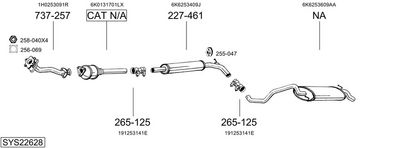 SISTEM DE ESAPAMENT BOSAL SYS22628