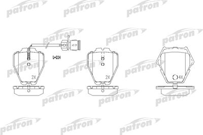 Комплект тормозных колодок, дисковый тормоз PATRON PBP1710 для AUDI A6