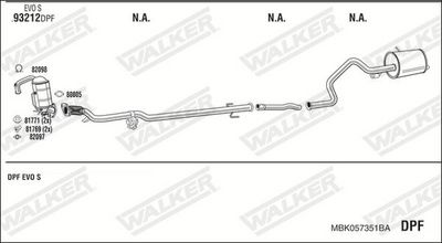ABGASANLAGE WALKER MBK057351BA
