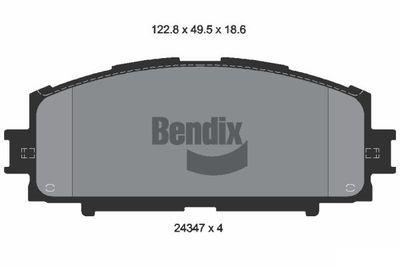 BENDIX Braking BPD1546 Тормозные колодки и сигнализаторы  для GREAT WALL  (Грейтвол К30)