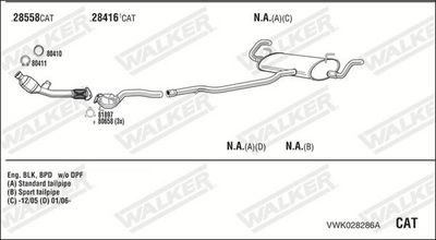 ABGASANLAGE WALKER VWK028286A