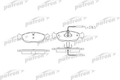 Комплект тормозных колодок, дисковый тормоз PATRON PBP876 для PEUGEOT 205