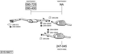 Изпускателна система BOSAL SYS16877