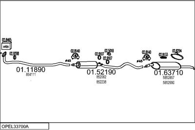 SISTEM DE ESAPAMENT MTS OPEL33700A000631