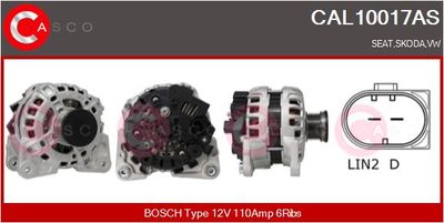 Генератор CASCO CAL10017AS для SEAT Mii