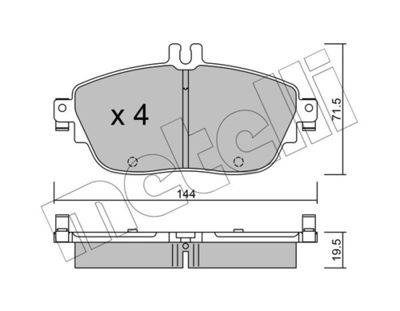 Brake Pad Set, disc brake 22-0965-0