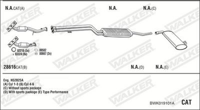 Изпускателна система WALKER BWK019101A