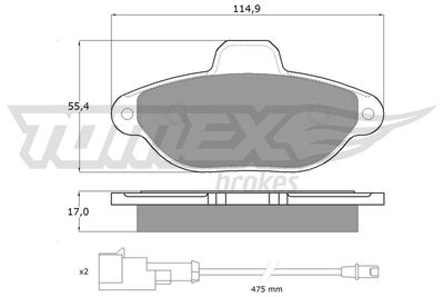 Комплект тормозных колодок, дисковый тормоз TOMEX Brakes TX 10-721 для ZASTAVA 10
