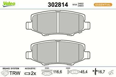 BREMSBELAGSATZ SCHEIBENBREMSE