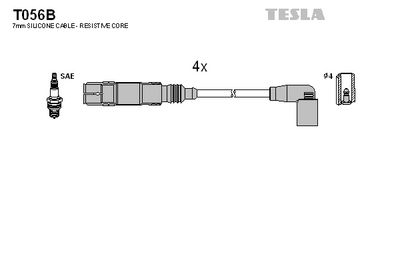 Sada kabelů pro zapalování TESLA T056B