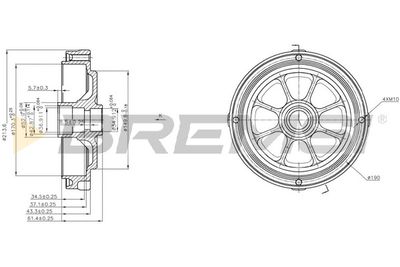Тормозной барабан BREMSI CR5256 для FSO 126P