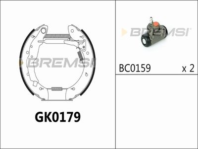 Комплект тормозных колодок BREMSI GK0179 для RENAULT SCÉNIC
