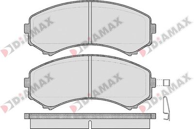 Комплект тормозных колодок, дисковый тормоз DIAMAX N09210 для MITSUBISHI GRANDIS