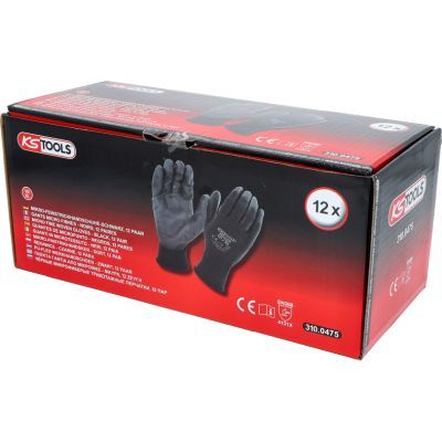 Ks Tools - Mikrojemné pletené rukavice XL (10) 12 párov