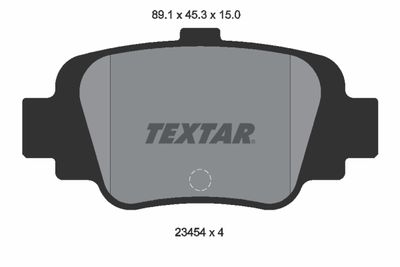 TEXTAR 2345401 Тормозные колодки и сигнализаторы  для NISSAN MICRA II (K11) 1.0 i 16V