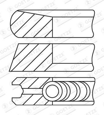 SET SEGMENTI PISTON GOETZE ENGINE 0812340050 1