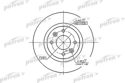 Тормозной диск PATRON PBD1017 для RENAULT FUEGO