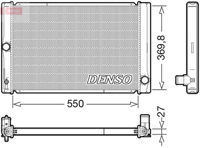 Радиатор, охлаждение двигателя DENSO DRM50123 для TOYOTA AURIS