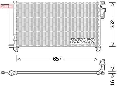 DENSO DCN43001 Радиатор кондиционера  для KIA RIO (Киа Рио)