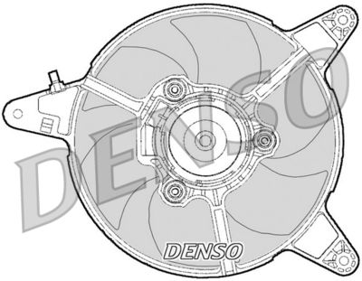Вентилятор, охлаждение двигателя DENSO DER09095 для FIAT PANDA