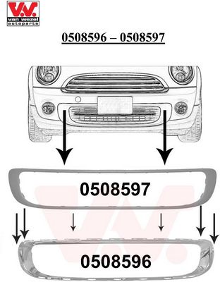 LüFTUNGSGITTER STOßFäNGER VAN WEZEL 0508597 1