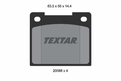 Комплект тормозных колодок, дисковый тормоз TEXTAR 2008802 для VOLVO 164