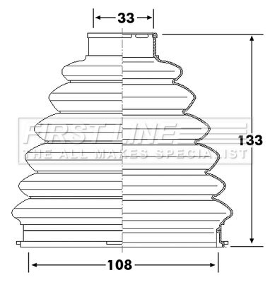 Bellow, drive shaft FIRST LINE FCB6292