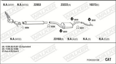 Изпускателна система WALKER FOK033158