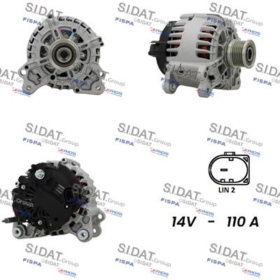Генератор SIDAT A12VA0534 для SEAT LEON