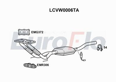 Katalizator EUROFLO 1K0254505SX