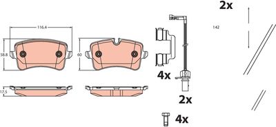 Brake Pad Set, disc brake GDB2464