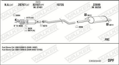 Układ wydechowy WALKER CIK023440