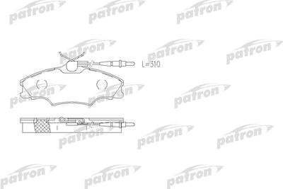 PATRON PBP1062 Тормозные колодки и сигнализаторы  для PEUGEOT 406 (Пежо 406)