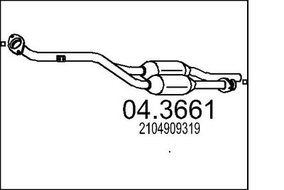 MTS 04.3661 Катализатор  для MERCEDES-BENZ E-CLASS (W210) E 200 Kompressor (210.045)