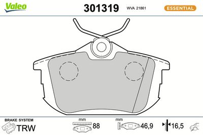 BREMSBELAGSATZ SCHEIBENBREMSE