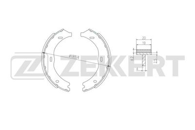 Комплект тормозных колодок ZEKKERT BK-4305 для MERCEDES-BENZ MARCO