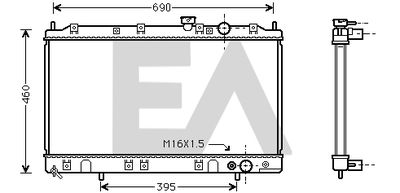 EACLIMA 31R51060 Радиатор охлаждения двигателя EACLIMA для MITSUBISHI SPACE