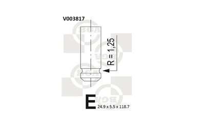 BGA V003817 Клапан впускной  для ACURA  (Акура Легенд)