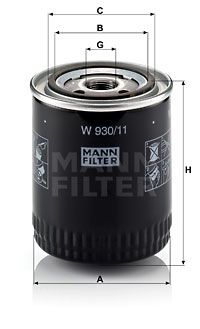 MANN-FILTER W 930/11 Масляный фильтр  для TATA  (Тата Сиерра)