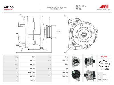 Generator / Alternator AS-PL A0158