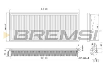 Воздушный фильтр BREMSI FA2121 для FORD ORION