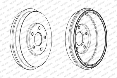 BREMSTROMMEL FERODO FDR329314 3