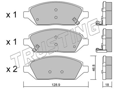 Комплект тормозных колодок, дисковый тормоз TRUSTING 1113.0 для OPEL KARL