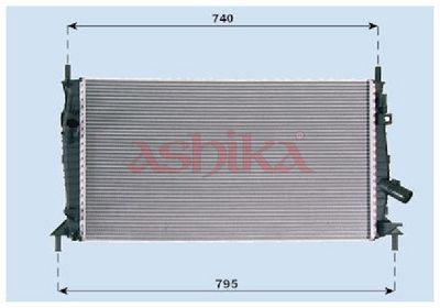 радиатор, охлаждане на двигателя ASHIKA RDA053081