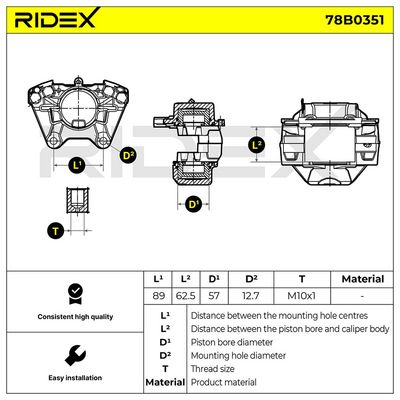 спирачен апарат RIDEX
