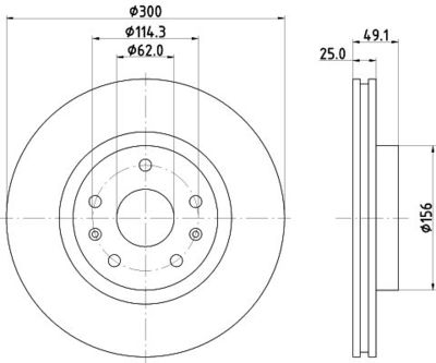 Тормозной диск TEXTAR 92341303 для LIFAN X60
