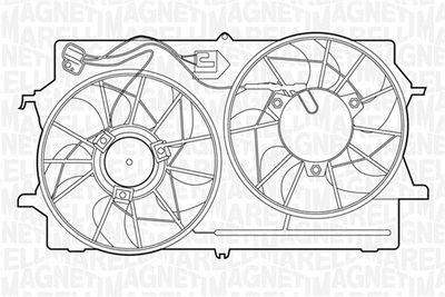 Вентилятор, охлаждение двигателя MAGNETI MARELLI 069422307010 для FORD FOCUS