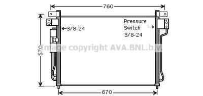 Конденсатор, кондиционер AVA QUALITY COOLING DNA5299D для NISSAN PATHFINDER