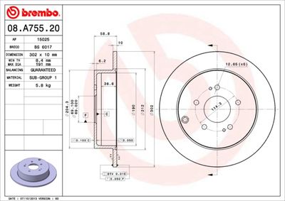 BRECO BS 6017 Гальмівні диски 