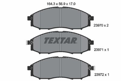 Комплект тормозных колодок, дисковый тормоз TEXTAR 2397001 для NISSAN NAVARA